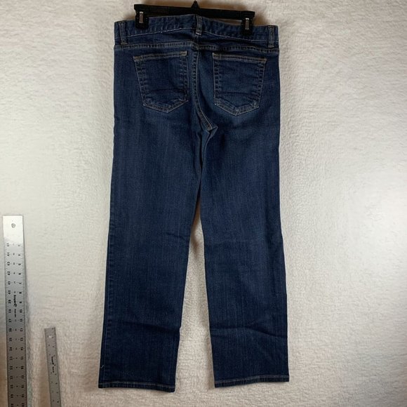 Lands' End Canvas Jeans Women's 31 Blue Denim Stretch Low Rise Straight Leg 7882 - Picture 7 of 8